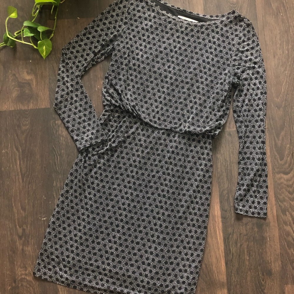 Black Long-Sleeve Loft Dress